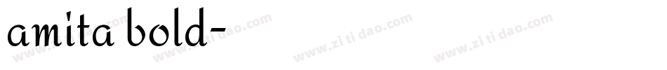 amita bold字体转换